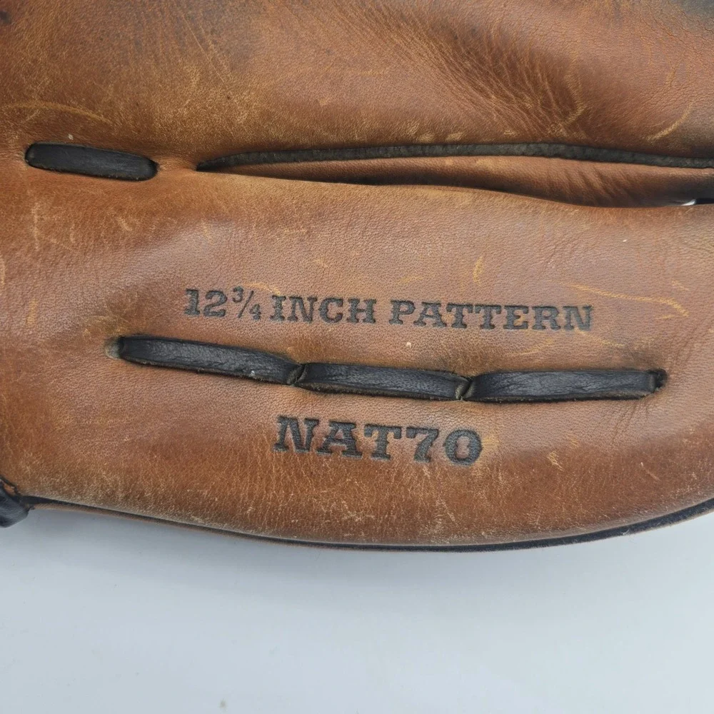 Easton Baseball Glove NAT70 12-3/4" RHT Natural Series Genuine Tanned Leather - Picture 10 of 15